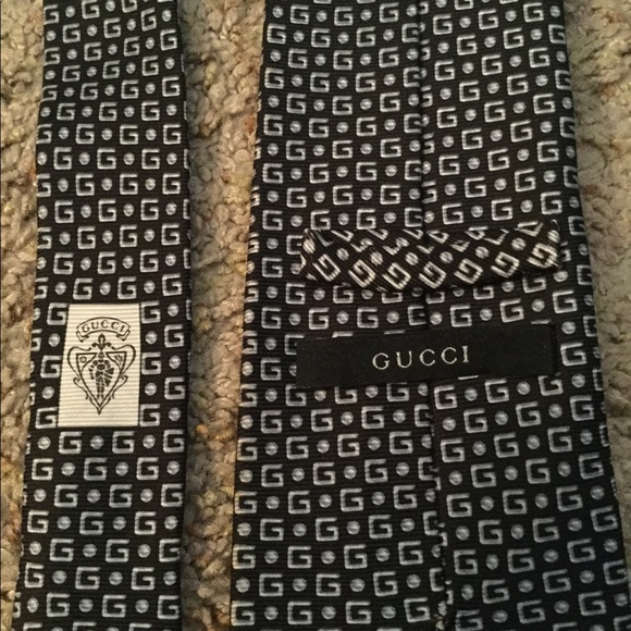 GUCCI GUCCISIMA GG LOGO VINTAGE TIE - Picture 2 of 7